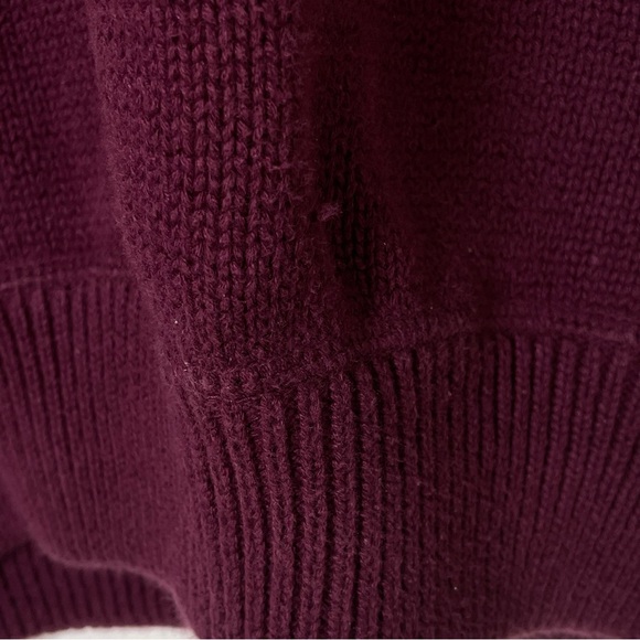 Vintage 90’s Eddie Bauer Men’s Sweater Size XL Striped Gray Maroon Knit Crewneck - Picture 6 of 8